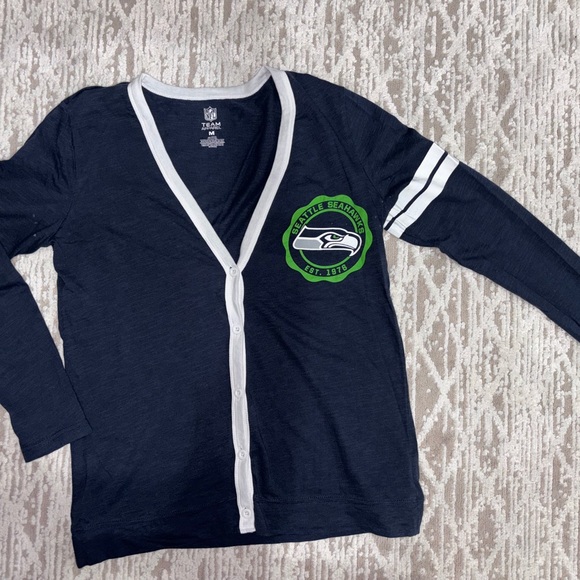 Seattle Seahawks long Sleeve Cardi ~MED~ - Picture 14 of 14